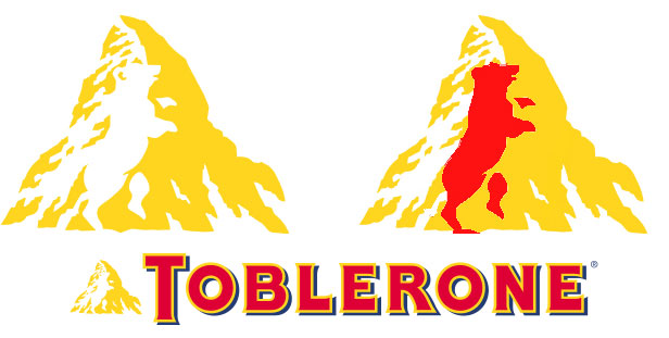 toblerone logo bear 15 Logos That Found a Creative Use for Negative Space