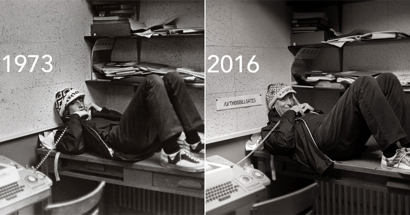 Picture of the Day: Bill Gates Recreates 1973 High School Yearbook Photo