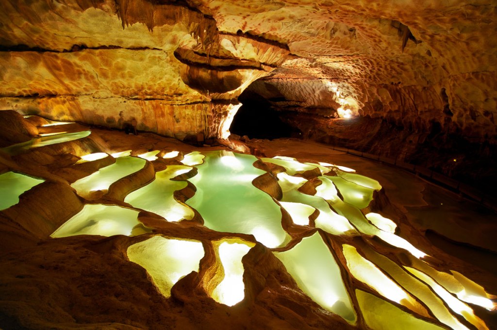 Picture of the Day: Illuminated Cave Pools in France