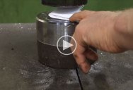 Guy Uses Hydraulic Press to Try and Fold a Sheet of Paper More than 7 Times