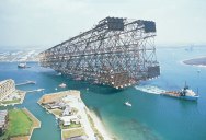 Picture of the Day: Just the Base of an Oil Platform Being Towed Out to Sea