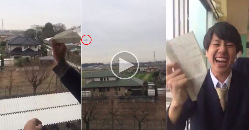 Paper Airplane Goes for 20 Second Flight and Returns to Owner