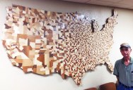 Incredible USA Counties Map Made from Over 3,000 Carved Wooden Blocks