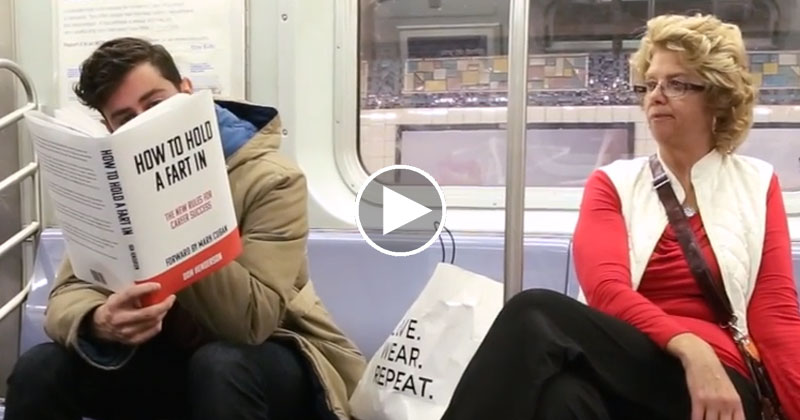 Guy Goes on Subway With Ridiculous Fake Book Covers and Records People's Reactions