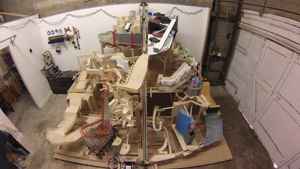 Homemade Kinetic Marble Mountain is 12' x 8' of Awesomeness