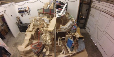Homemade Kinetic Marble Mountain is 12' x 8' of Awesomeness