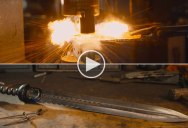 Master Blacksmith Forges Roman Gladius Sword From Damascus Steel 8K