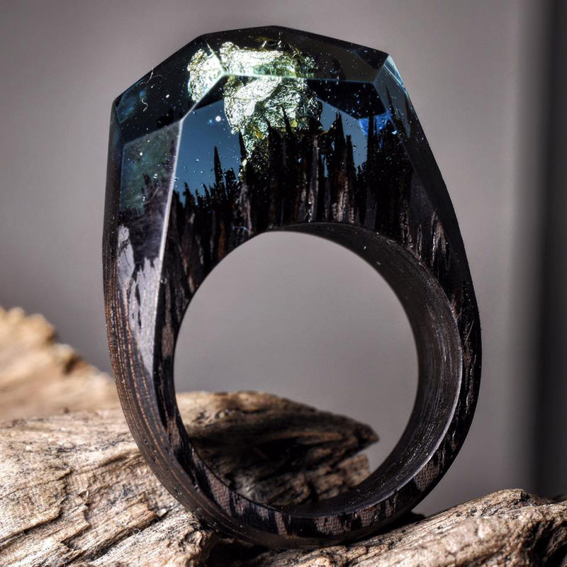 Miniature Landscapes Inside Rings of Wood and Resin by Secret Wood (8)
