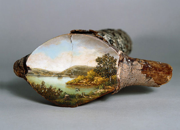 oil paintings on fallen logs by Alison Moritsugu (4)