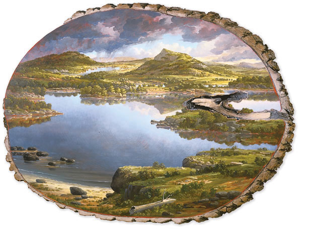 oil paintings on fallen logs by Alison Moritsugu (6)