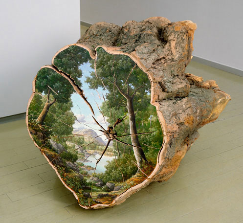 oil paintings on fallen logs by Alison Moritsugu (9)
