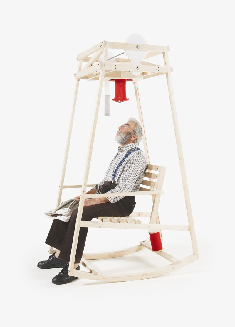 This Rocking Chair Knits You a Hat as You Rock Back and Forth