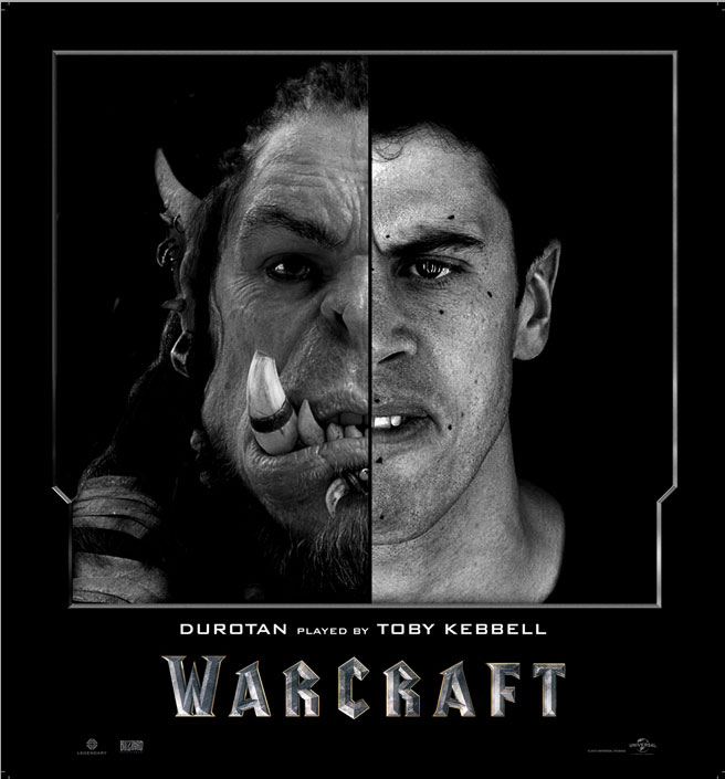 Split Face Portraits of Warcraft Actors and Their CGI Counterpart (6)