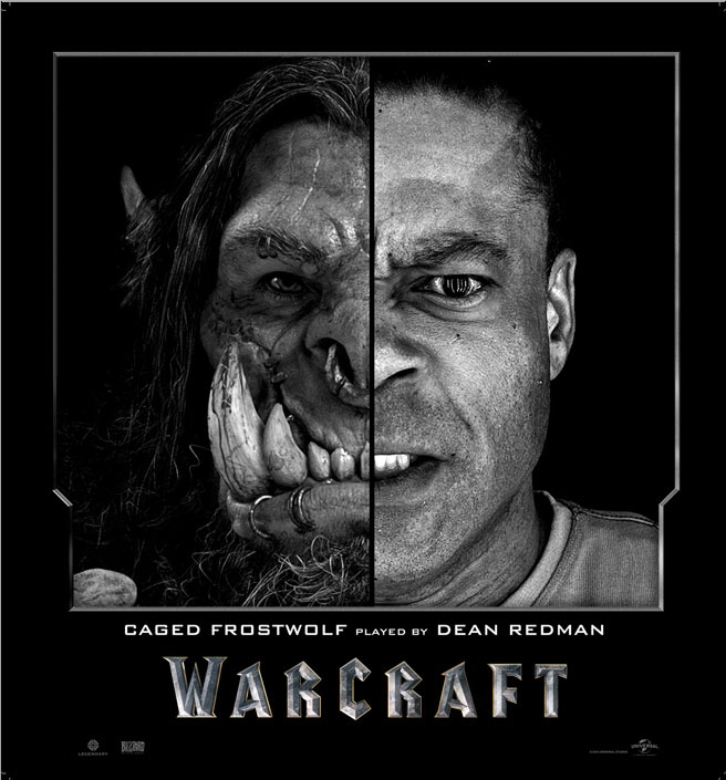 Split Face Portraits of Warcraft Actors and Their CGI Counterpart (8)