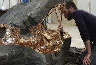 Artist Uses Bronze to Pull Boulders Apart (9 Photos)
