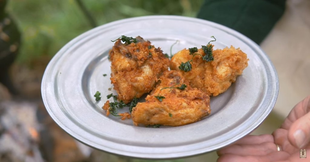 Guy Makes Fried Chicken With a Recipe From 1736