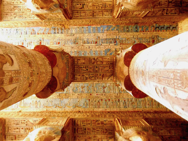 painted ceiling of hathor temple egypt Picture of the Day: 2,200 Year Old Paint Preserved By Dry Desert Air
