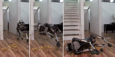 Boston Dynamics Just Made Their Newest Robot Wipe Out on a Banana Peel