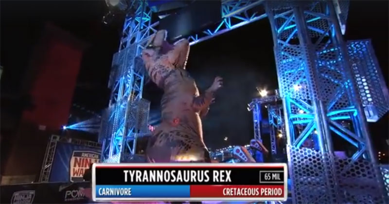 So a T-Rex Was Just On American Ninja Warrior