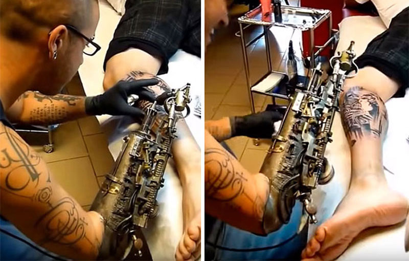Artist Turns Prosthetic Arm Into Badass Tattoo Machine » TwistedSifter