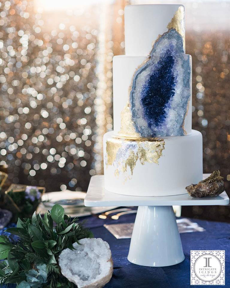 amethyst geode wedding cake by intricate icings (2)