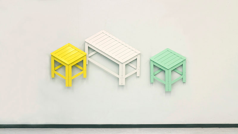 Collapsible Furniture Hangs on Your Wall When Not In Use by Jongha Choi (1)