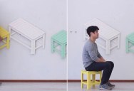 Collapsible Furniture Hangs on Your Wall When Not In Use