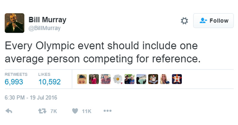 bill murray every olympic event tweet The Shirk Report – Volume 382
