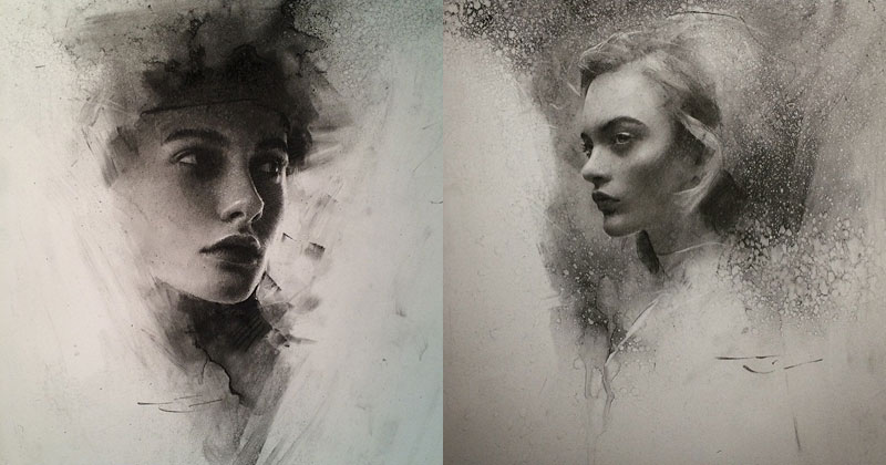 Stunning Charcoal Drawings on Paper by Casey Baugh