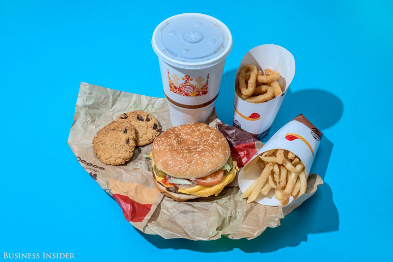 daily calroie intake fast food burger king What Your Entire Daily Calorie Intake Looks Like at 8 Popular Fast Food Chains