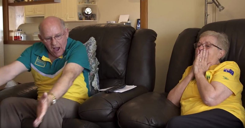 Kyle Chalmers’ Grandparents Reaction When He Wins Gold in Rio is Priceless
