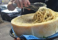 Picture of the Day: Pasta Tossed Inside a Cheese Wheel