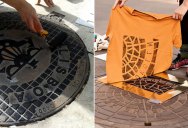 These Artists are Guerrilla Printing Manhole Covers Onto Shirts and Bags