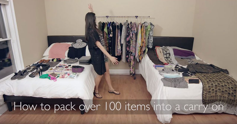 Woman Packs 100+ Items Into Carry On