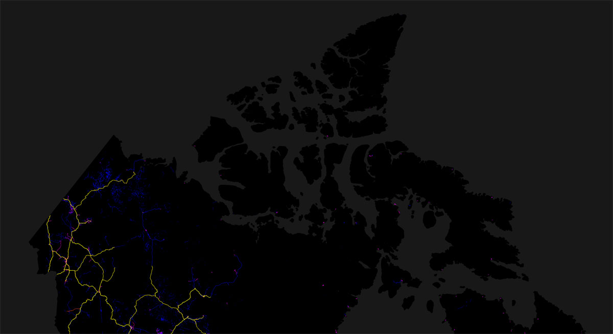 canada mapped by trails roads streets and highways by robbi bishop taylor 7 Canada Mapped by Trails, Roads, Streets and Highways