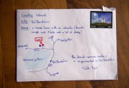 Tourist’s Thank You Card with Hand Drawn Map and No Address Gets Delivered!