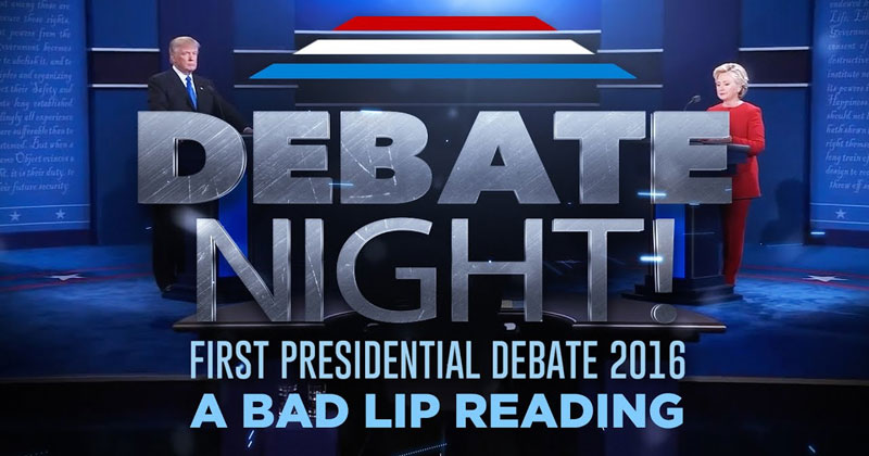 A Bad Lip Reading of the First Presidential Debate