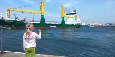 Giant Cargo Ship Politely Responds to Little Girl's Honk Request