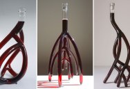 Etienne Meneau’s Hand-Blown Glass Wine Decanters Look Like Tree Roots