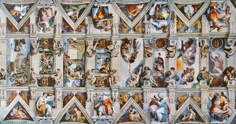 A Flattened View of the Incredible Sistine Chapel Ceiling