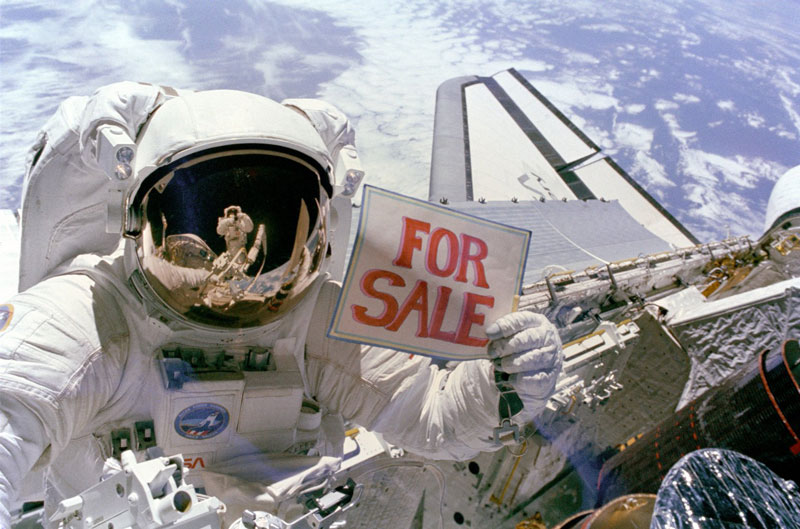 astronaut for sale sign nasa Picture of the Day: Planet For Sale
