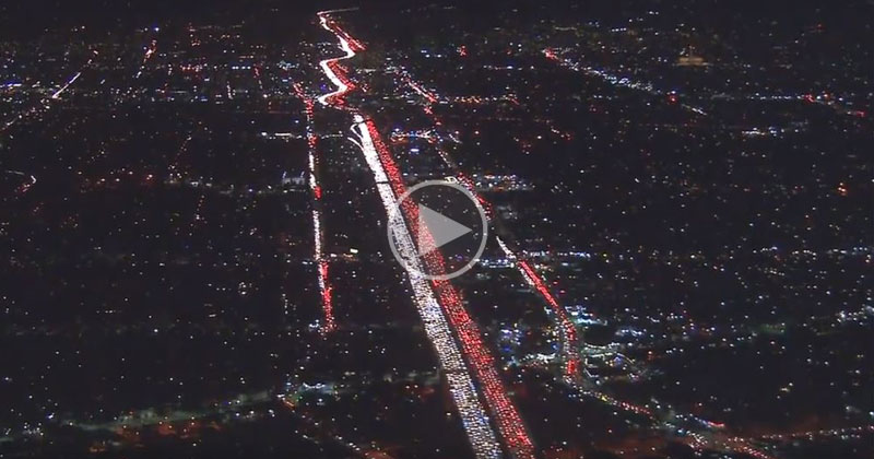 There Was a Huge Traffic Jam in LA This Week and It Looks Insane