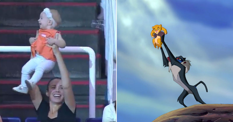 Instead of a Kiss Cam, this Arena has a Lion King Cam