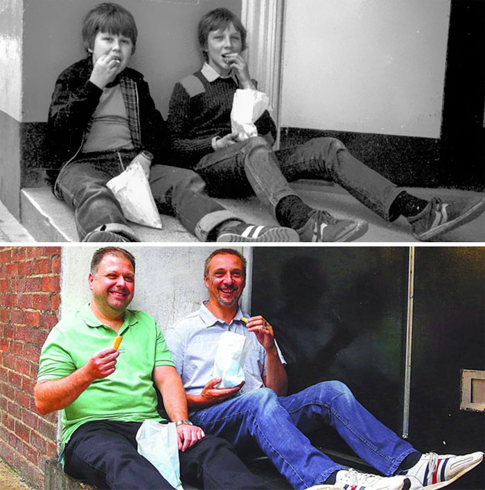 reunions by chris porsz 19 Street Photographer Recreates Photos He Took in the 80s in Amazing Reunion Series
