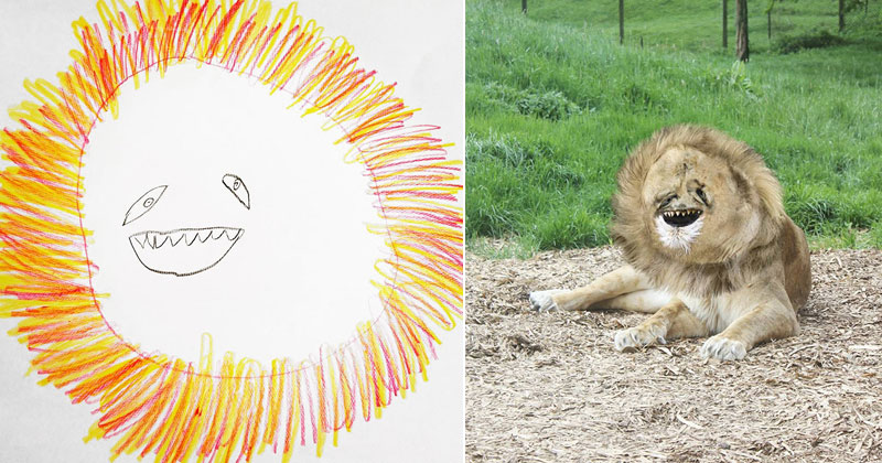 Dad Turns 6-Year-Old Son's Drawings Into Weirdly Realistic Renderings