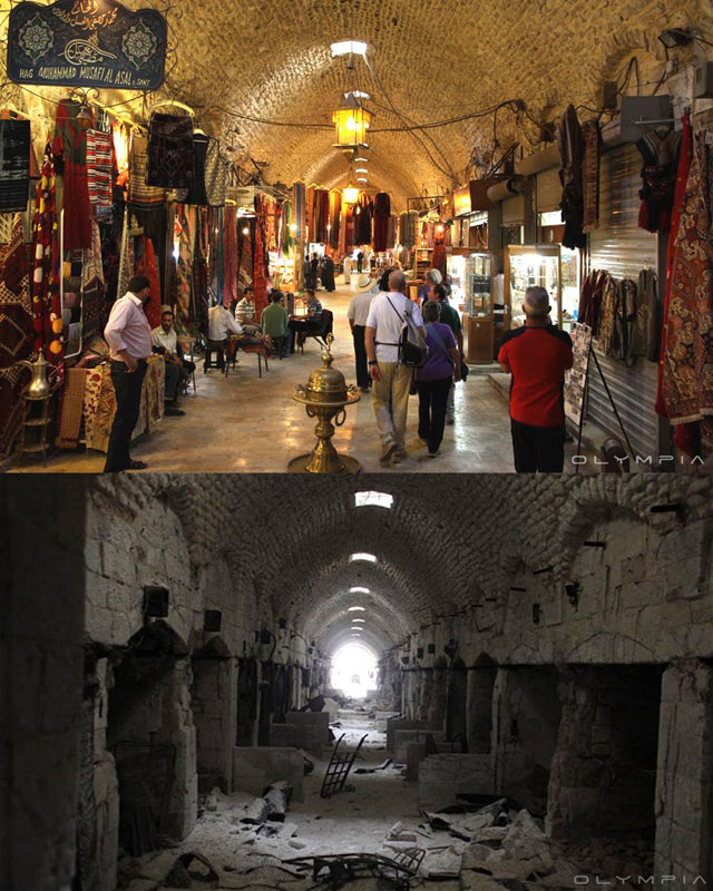 a syrian restaurant is posting before and after photos of aleppo and its heartbreaking 26 A Syrian Restaurant is Posting Before and After Photos of Aleppo and Its Heartbreaking