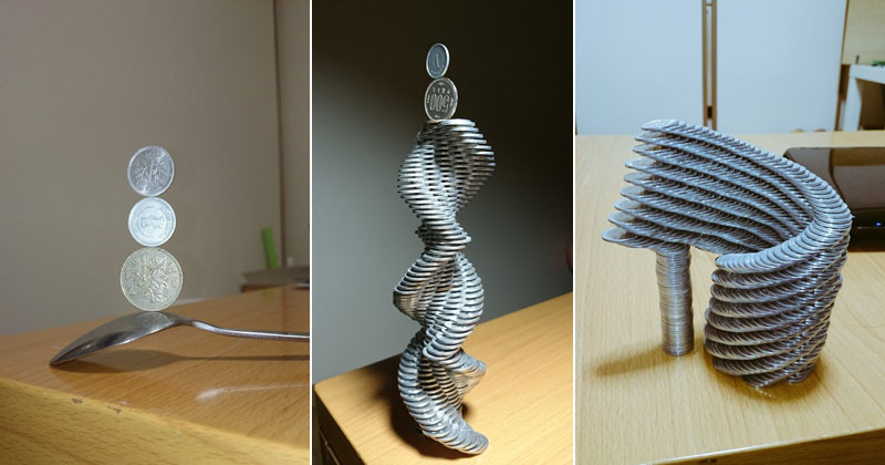 amazing coin stacking by thumb tani on twitter 1 Next Level Coin Stacking by @Thumb Tani