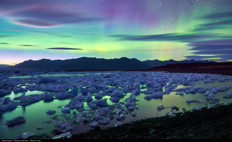 Picture of the Day: Aurora Borealis Over Iceland's Jokulsarlon Glacier Lake