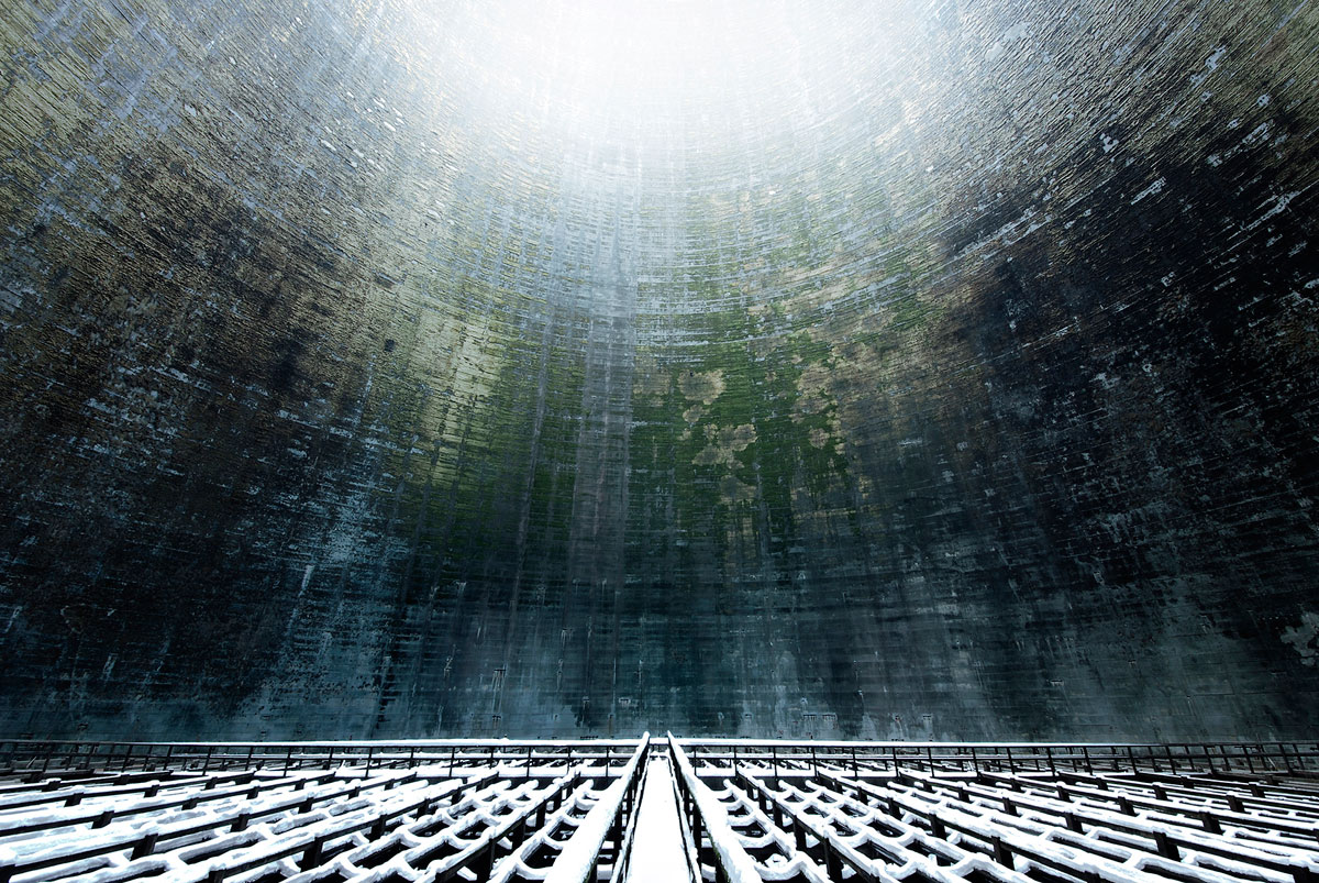 abandoned cooling towers by reginald van de velde 24 The Insides of these Abandoned Cooling Towers Look Straight Out of a Sci Fi Film