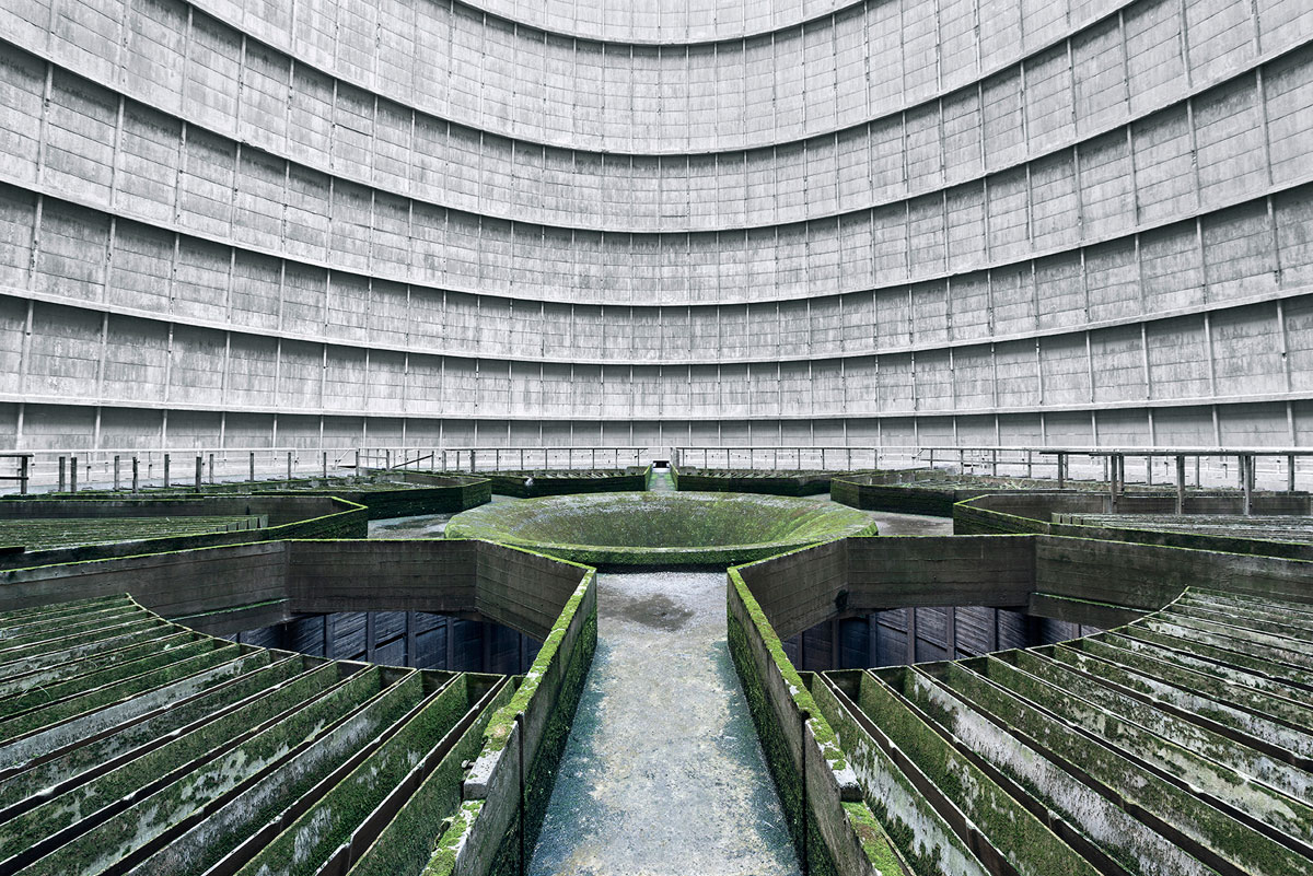 abandoned cooling towers by reginald van de velde 3 The Insides of these Abandoned Cooling Towers Look Straight Out of a Sci Fi Film